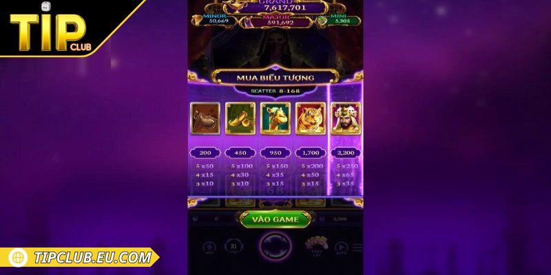 Bảo Vật Ba Tư Tipclub - Trò Chơi Nổ Hũ Đổi Thưởng Khủng 3 Tường tận chi tiết cách sử dụng nút cược trong game