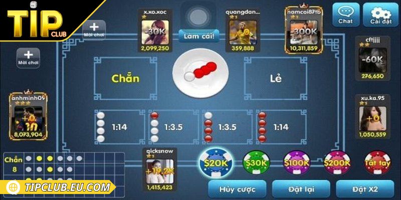 Cách Chơi Xóc Đĩa Tipclub – Hướng Dẫn Chi Tiết Cho Người Mới 1 Bàn chơi xóc đĩa Tipclub với thiết kế trực quan