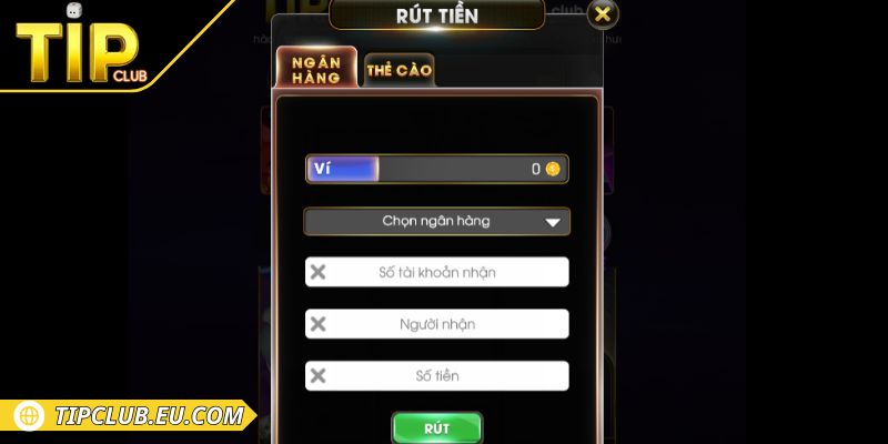 Nạp Rút Tiền TIPCLUB 3 Điểm cần nhớ trước khi thực hiện giao dịch tiền