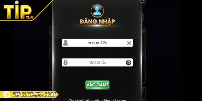 Tải App TIPCLUB 2 Đăng nhập khi hoàn thành tải app Tipclub